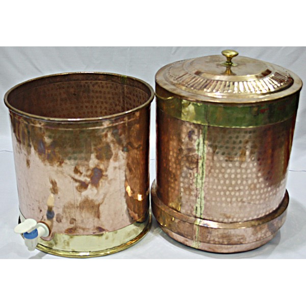 COPPER WATER FILTER WITH PURE CERAMIC CANDLES, Hand work in Nepal